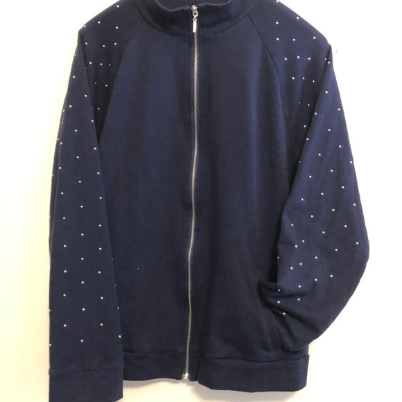 Women's Weekends By Chico's studded Jacket - Picture 4 of 8